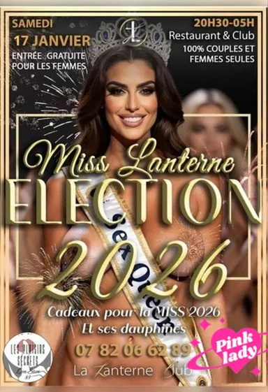 ELECTION MISS LANTERNE 2026 - NOMBREUX CADEAUX POUR LA MISS ET SES DAUPHINES !! CONTACTER PINKLADY ❤️POUR LES INSCRIPTIONS A L ELECTION 0601929304 OU PSEUDO PINKLADY13 sur Wyylde -- CADEAUX LES PLAISIRS SECRETS DE BRIGNOLES