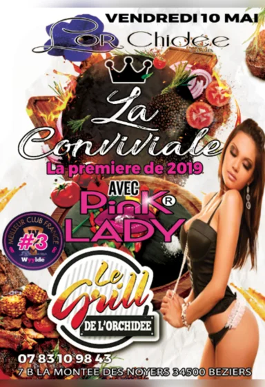 LA PREMIERE CONVIVIALE DE 2019 CONCEPT GRILL ORCHIDEE AVEC PINK LADY et ANNA WASHINGTON