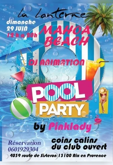🔥POOL PARTY BY PINKLADY🔥 . dj animation ENZO D IBIZA🎛️📀 . coins câlins du club ouvert .🍲Restauration avec notre cuisto pour éveiller vos papilles !!! réservation 0601929304